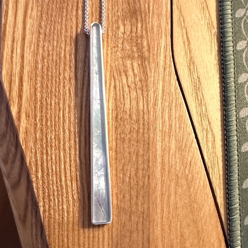 Kendra Scott Silver Bar Pendant Necklace